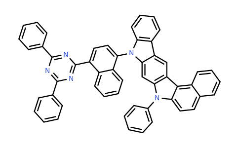 CAS 2158281-24-2 | 9-(4-(4,6-Diphenyl-1,3,5-Triazin-2-yl)naphthalen-1-yl)-7-phenyl-7,9-dihydrobenzo[g]indolo[2,3-b]carbazole