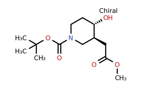 CAS 2165731-52-0 | tert-butyl (3S,4S)-4-hydroxy-3-(2-methoxy-2-oxo-ethyl)piperidine-1-carboxylate