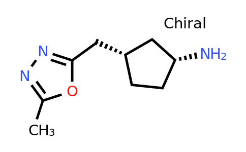 CAS 2165781-74-6 | rac-(1R,3S)-3-[(5-methyl-1,3,4-oxadiazol-2-yl)methyl]cyclopentan-1-amine