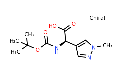 CAS 2165947-34-0 | (2R)-2-{[(tert-butoxy)carbonyl]amino}-2-(1-methyl-1H-pyrazol-4-yl)acetic acid