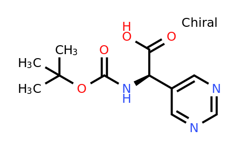 CAS 2166262-85-5 | (2R)-2-{[(tert-butoxy)carbonyl]amino}-2-(pyrimidin-5-yl)acetic acid