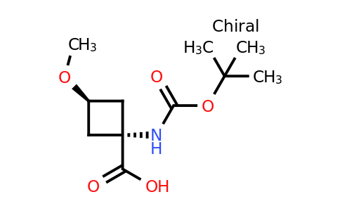 CAS 2166665-57-0 | trans-1-(tert-butoxycarbonylamino)-3-methoxy-cyclobutanecarboxylic acid