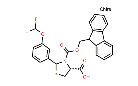 CAS 2171351-32-7 | (4R)-2-[3-(difluoromethoxy)phenyl]-3-{[(9H-fluoren-9-yl)methoxy]carbonyl}-1,3-thiazolidine-4-carboxylic acid
