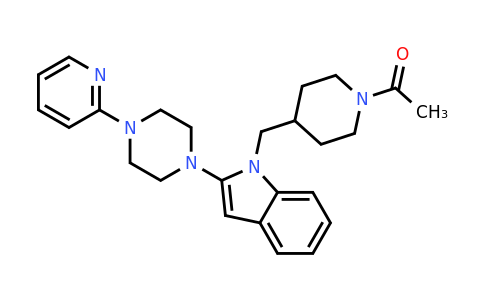 CAS 2171873-58-6 | 1-[4-({2-[4-(pyridin-2-yl)piperazin-1-yl]-1H-indol-1-yl}methyl)piperidin-1-yl]ethan-1-one