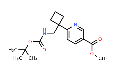 CAS 2171984-08-8 | methyl 6-[1-({[(tert-butoxy)carbonyl]amino}methyl)cyclobutyl]pyridine-3-carboxylate