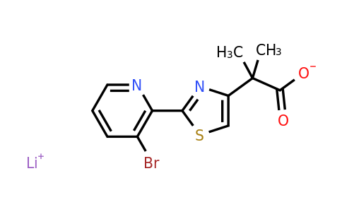 CAS 2172158-61-9 | lithium(1+) ion 2-[2-(3-bromopyridin-2-yl)-1,3-thiazol-4-yl]-2-methylpropanoate