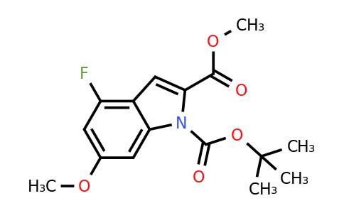 CAS 2172307-78-5 | 1-tert-butyl 2-methyl 4-fluoro-6-methoxy-1H-indole-1,2-dicarboxylate