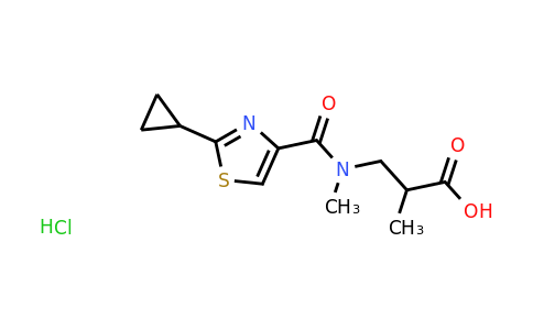 CAS 2172476-95-6 | 3-[1-(2-cyclopropyl-1,3-thiazol-4-yl)-N-methylformamido]-2-methylpropanoic acid hydrochloride