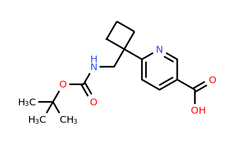 CAS 2172563-13-0 | 6-[1-({[(tert-butoxy)carbonyl]amino}methyl)cyclobutyl]pyridine-3-carboxylic acid