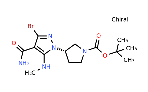 CAS 2173637-18-6 | tert-butyl (3S)-3-[3-bromo-4-carbamoyl-5-(methylamino)-1H-pyrazol-1-yl]pyrrolidine-1-carboxylate