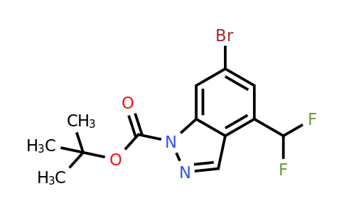 CAS 2173991-81-4 | tert-butyl 6-bromo-4-(difluoromethyl)-1H-indazole-1-carboxylate