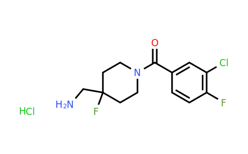 CAS 2173992-07-7 | 1-[1-(3-chloro-4-fluorobenzoyl)-4-fluoropiperidin-4-yl]methanamine hydrochloride