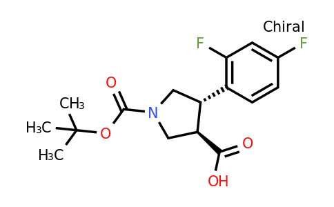 CAS 2187426-81-7 | rac-(3R,4S)-1-[(tert-butoxy)carbonyl]-4-(2,4-difluorophenyl)pyrrolidine-3-carboxylic acid