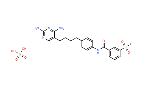 CAS 21877-93-0 | 3-((4-(4-(2,4-Diaminopyrimidin-5-yl)butyl)phenyl)carbamoyl)benzene-1-sulfonyl fluoride sulfate