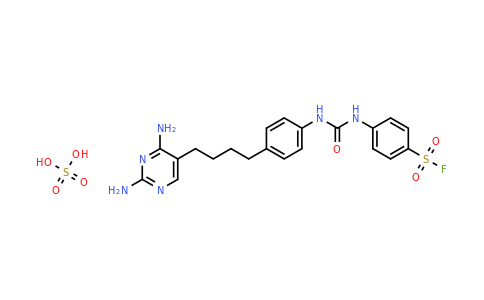 CAS 21877-96-3 | 4-(3-(4-(4-(2,4-Diaminopyrimidin-5-yl)butyl)phenyl)ureido)benzene-1-sulfonyl fluoride sulfate