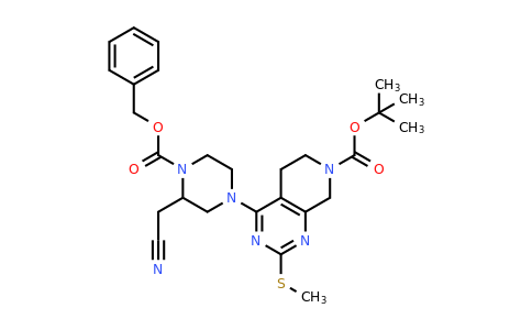 CAS 2206737-58-6 | tert-butyl 4-[4-benzyloxycarbonyl-3-(cyanomethyl)piperazin-1-yl]-2-methylsulfanyl-6,8-dihydro-5H-pyrido[3,4-d]pyrimidine-7-carboxylate