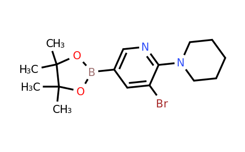 CAS 2223029-32-9 | 3-Bromo-2-(piperidin-1-YL)-5-(4,4,5,5-tetramethyl-1,3,2-dioxaborolan-2-YL)pyridine