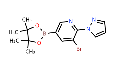 CAS 2223039-05-0 | 3-Bromo-2-(pyrazol-1-YL)-5-(4,4,5,5-tetramethyl-1,3,2-dioxaborolan-2-YL)pyridine