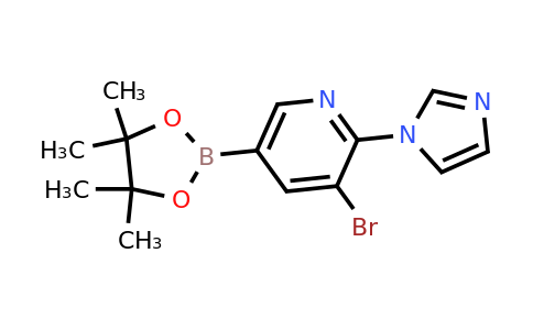 CAS 2223046-65-7 | 3-Bromo-2-(imidazol-1-YL)-5-(4,4,5,5-tetramethyl-1,3,2-dioxaborolan-2-YL)pyridine