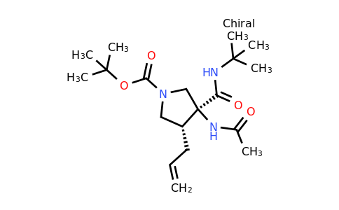 CAS 2227197-71-7 | tert-butyl (3S,4R)-3-(tert-butylcarbamoyl)-3-acetamido-4-(prop-2-en-1-yl)pyrrolidine-1-carboxylate
