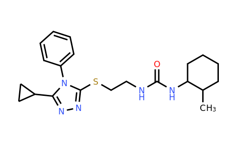 CAS 2230047-87-5 | 3-{2-[(5-cyclopropyl-4-phenyl-4H-1,2,4-triazol-3-yl)sulfanyl]ethyl}-1-(2-methylcyclohexyl)urea