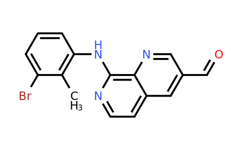 CAS 2230846-77-0 | 8-(3-bromo-2-methyl-anilino)-1,7-naphthyridine-3-carbaldehyde