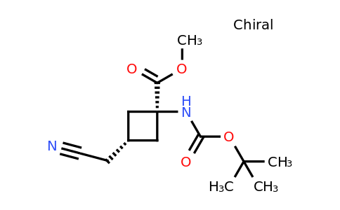 CAS 2231665-72-6 | methyl trans-1-(tert-butoxycarbonylamino)-3-(cyanomethyl)cyclobutanecarboxylate