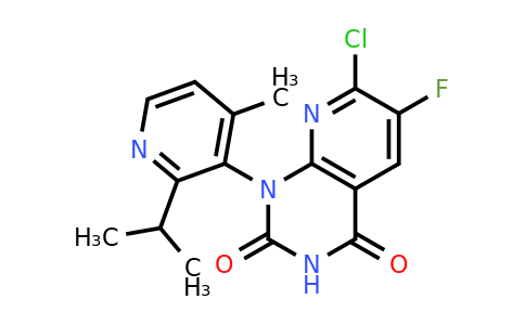 CAS 2252403-82-8 | 7-chloro-6-fluoro-1-(2-isopropyl-4-methyl-3-pyridyl)pyrido[2,3-d]pyrimidine-2,4-dione