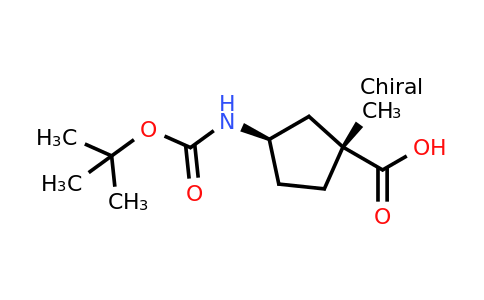 CAS 2287346-23-8 | (1R,3R)-3-(tert-butoxycarbonylamino)-1-methyl-cyclopentanecarboxylic acid