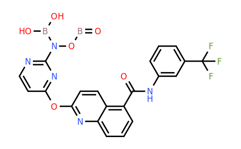 CAS 2304634-07-7 | ((Oxoboryl)oxy)(4-((5-((3-(trifluoromethyl)phenyl)carbamoyl)quinolin-2-yl)oxy)pyrimidin-2-yl)boramidic acid