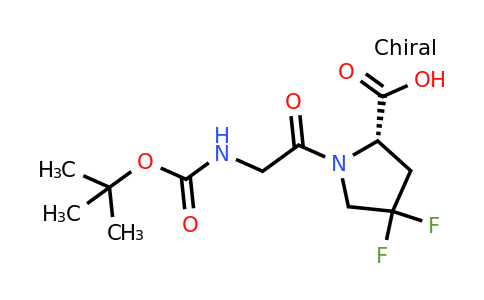 CAS 2306252-51-5 | (2S)-1-[2-(tert-butoxycarbonylamino)acetyl]-4,4-difluoro-pyrrolidine-2-carboxylic acid