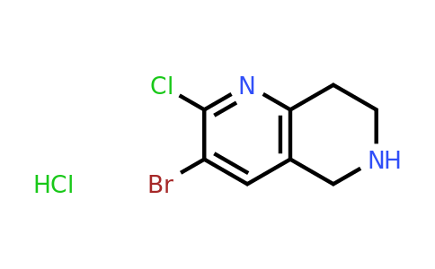 CAS 2306261-57-2 | 3-bromo-2-chloro-5,6,7,8-tetrahydro-1,6-naphthyridine;hydrochloride