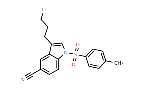 CAS 2306261-63-0 | 3-(3-chloropropyl)-1-(p-tolylsulfonyl)indole-5-carbonitrile