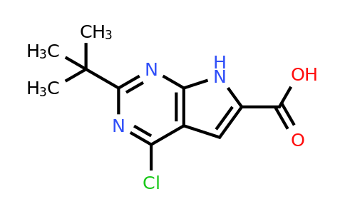 CAS 2306263-49-8 | 2-tert-butyl-4-chloro-7H-pyrrolo[2,3-d]pyrimidine-6-carboxylic acid