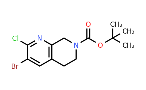 CAS 2306268-82-4 | tert-butyl 3-bromo-2-chloro-5,6,7,8-tetrahydro-1,7-naphthyridine-7-carboxylate