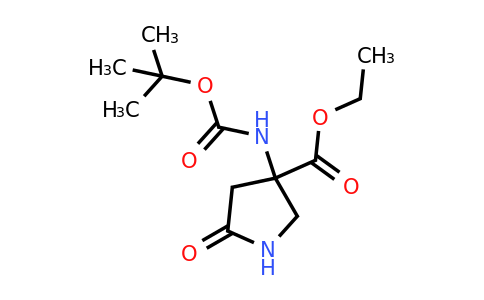 CAS 2306270-81-3 | ethyl 3-(tert-butoxycarbonylamino)-5-oxo-pyrrolidine-3-carboxylate
