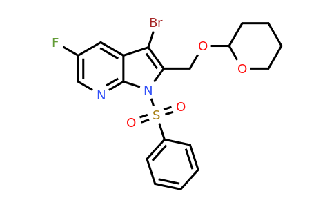 CAS 2306276-23-1 | 1-(benzenesulfonyl)-3-bromo-5-fluoro-2-[(oxan-2-yloxy)methyl]-1H-pyrrolo[2,3-b]pyridine