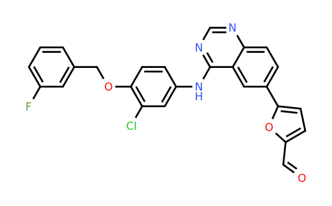 CAS 231278-84-5 | 5-[4-({3-chloro-4-[(3-fluorophenyl)methoxy]phenyl}amino)quinazolin-6-yl]furan-2-carbaldehyde