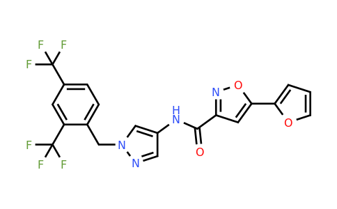 CAS 2323027-38-7 | N-(1-(2,4-Bis(trifluoromethyl)benzyl)-1H-pyrazol-4-yl)-5-(furan-2-yl)isoxazole-3-carboxamide
