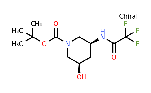 CAS 2331211-40-4 | (3R, 5S)-3-Hydroxy-5-(2,2,2-trifluoro-acetylamino)-piperidine-1-carboxylic acid tert-butyl ester