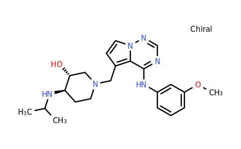 CAS 2331211-98-2 | (3R,4R)-4-Isopropylamino-1-[4-(3-methoxy-phenylamino)-pyrrolo[2,1-f][1,2,4]triazin-5-ylmethyl]-piperidin-3-ol