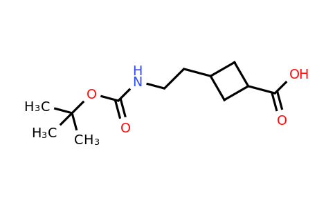 CAS 2352790-29-3 | 3-[2-(tert-butoxycarbonylamino)ethyl]cyclobutanecarboxylic acid
