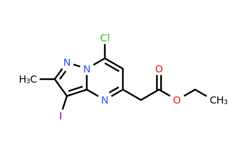 CAS 2365242-88-0 | ethyl 2-(7-chloro-3-iodo-2-methyl-pyrazolo[1,5-a]pyrimidin-5-yl)acetate