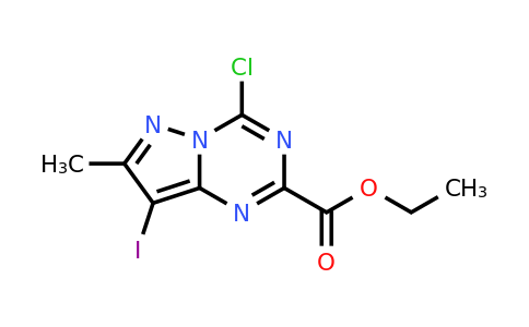 CAS 2365243-37-2 | ethyl 4-chloro-8-iodo-7-methyl-pyrazolo[1,5-a][1,3,5]triazine-2-carboxylate