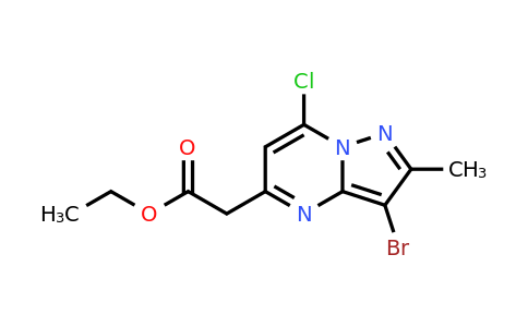 CAS 2365243-39-4 | ethyl 2-(3-bromo-7-chloro-2-methyl-pyrazolo[1,5-a]pyrimidin-5-yl)acetate