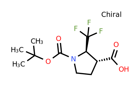CAS 2365390-66-3 | trans-2-Trifluoromethyl-pyrrolidine-1,3-dicarboxylic acid 1-tert-butyl ester