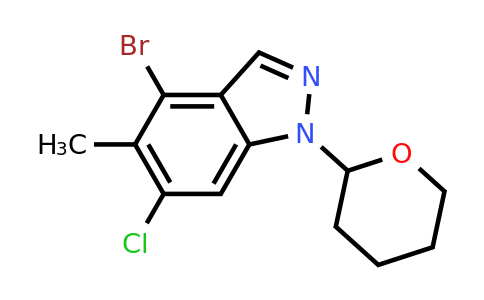 CAS 2368909-50-4 | 4-bromo-6-chloro-5-methyl-1-tetrahydropyran-2-yl-indazole
