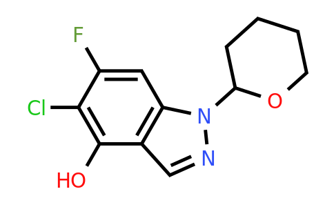 CAS 2368909-53-7 | 5-chloro-6-fluoro-1-tetrahydropyran-2-yl-indazol-4-ol
