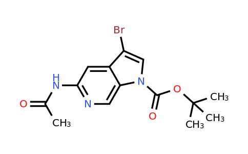 CAS 2368945-95-1 | tert-butyl 5-acetamido-3-bromo-pyrrolo[2,3-c]pyridine-1-carboxylate