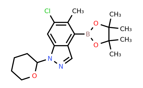 CAS 2374152-83-5 | 6-chloro-5-methyl-1-tetrahydropyran-2-yl-4-(4,4,5,5-tetramethyl-1,3,2-dioxaborolan-2-yl)indazole